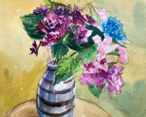 883＊コスモス　水彩画　原画　花の水彩画 883＊コスモス 水彩画 原画 花の水彩画