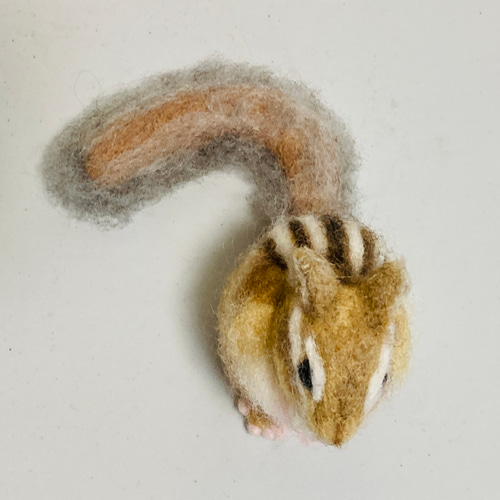 羊毛フェルト エゾシマリス 羊毛フェルト kanken 通販 17841006