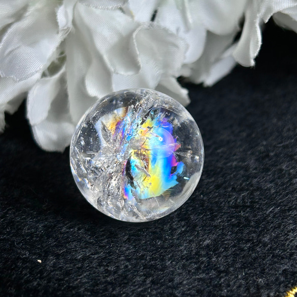 天然石 水晶 スフィア 置き物 天然石 丸玉 白水晶 スフィア 置物