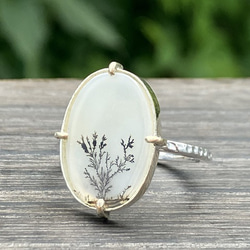 週末セール デンドリティックアゲート シルバーリング サイズ13号 週末セール デンドリティックアゲート シルバーリング サイズ13号