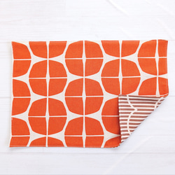 サイズ選べるリバーシブルランチョンマット☆チーズ☆オレンジ