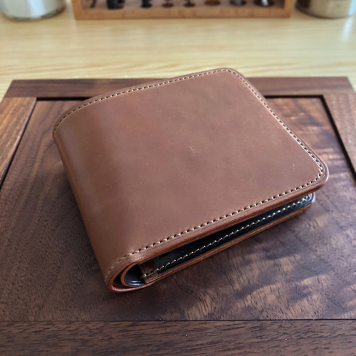 Horween シェルコードバン 札入れ 財布 ホーウィン 二つ折り ミニマル bcfb1ecb25adcd0739e4c805f21295