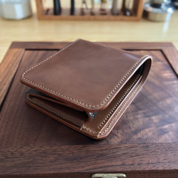 完成品Horweenシェルコードバン二つ折り財布 総手縫 フルコード