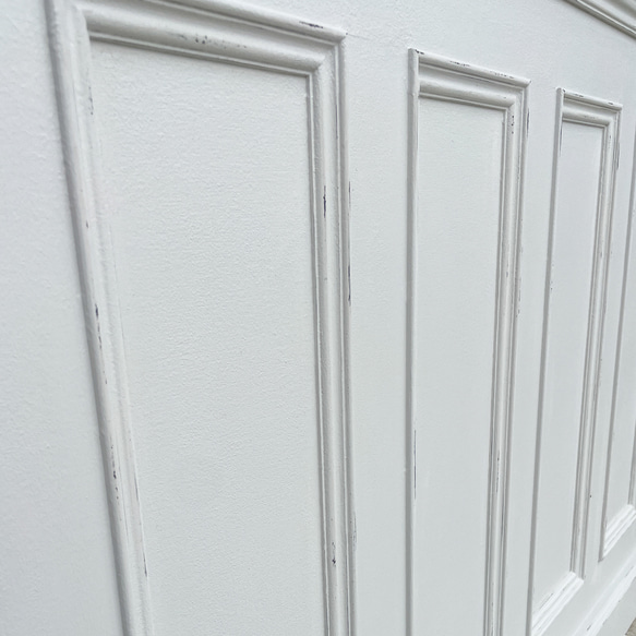 美容室向けL字カウンター 店舗向けレジカウンター オーダーメイド店舗什器 かわいいアンティークカウンター エイジング塗装 