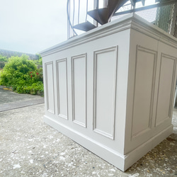 理容室/美容室カウンター（W2400ブラック） ネイルサロンレジ