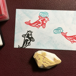 オシャレな菊の花の消しゴムはんこ（持ち手つき） はんこ