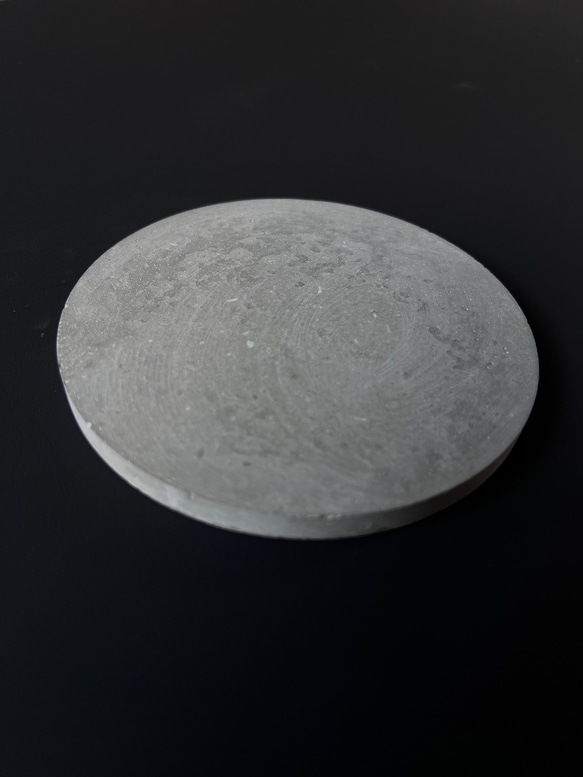 PM-1■12.9cm モルタル サークルプレート■ ディスプレイ 器 皿 インテリア 什器 オブジェ コンクリート 2枚目の画像