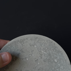 PM-1■12.9cm モルタル サークルプレート■ ディスプレイ 器 皿 インテリア 什器 オブジェ コンクリート 7枚目の画像