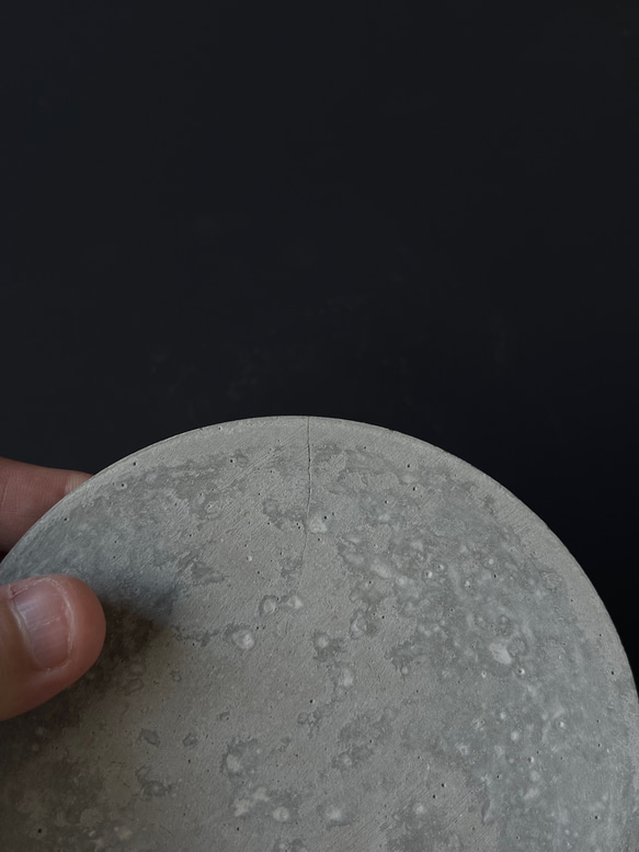PM-1■12.9cm モルタル サークルプレート■ ディスプレイ 器 皿 インテリア 什器 オブジェ コンクリート 7枚目の画像