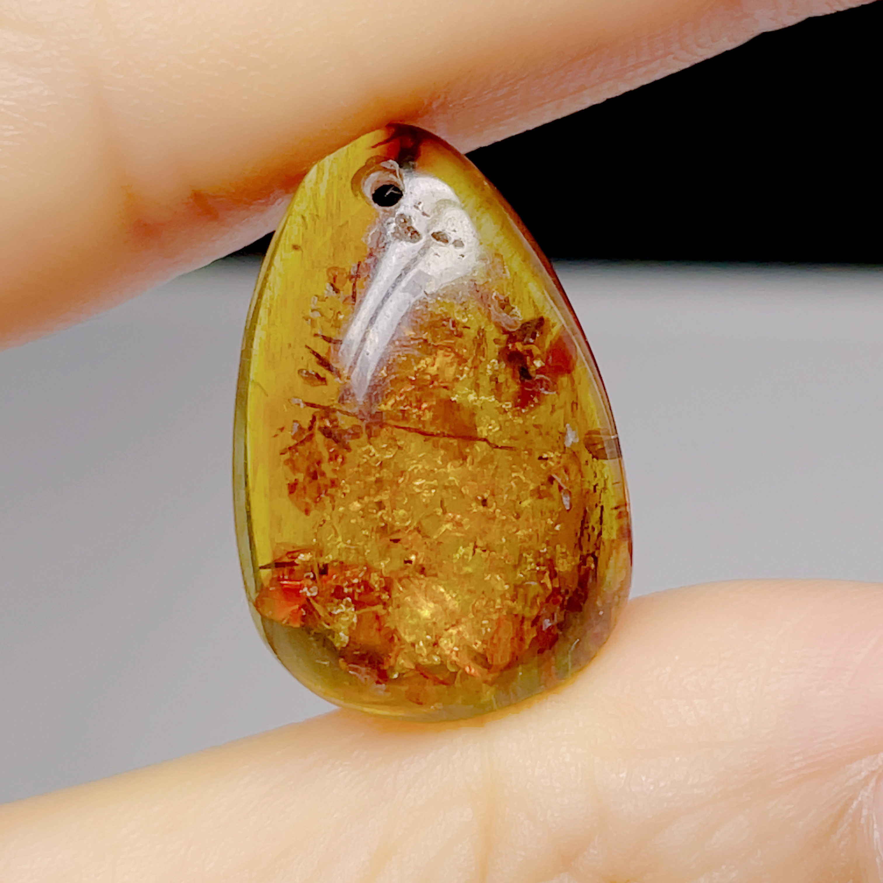 天然琥珀　アンバー　ペンダントトップ　ペンダント【超美品】  62