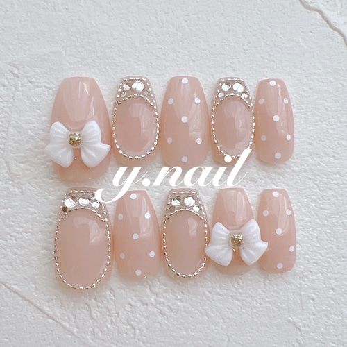 ネイルチップ/リボンネイル/ドットネイル/フレンチネイル/ストーン  