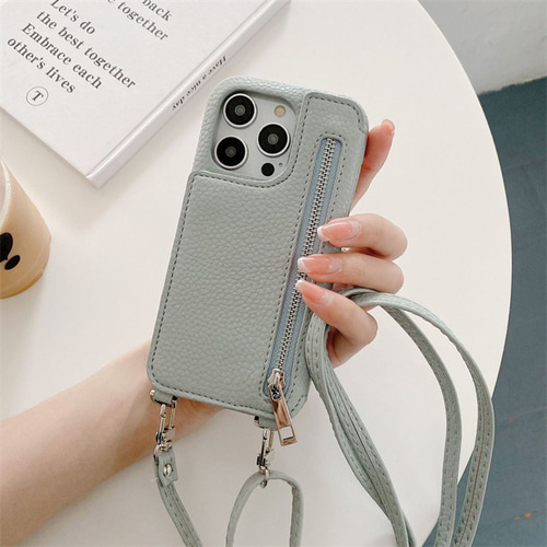 iPhone/ Galaxy/GooglePixel8 ショルダー 肩掛け スマホケース 軽量