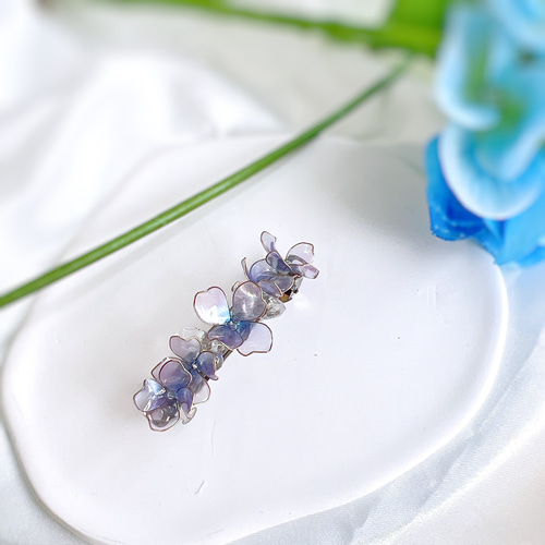 紫陽花 バレッタ h4001 バレッタ Cuore 通販 17842340｜Creema(クリーマ)