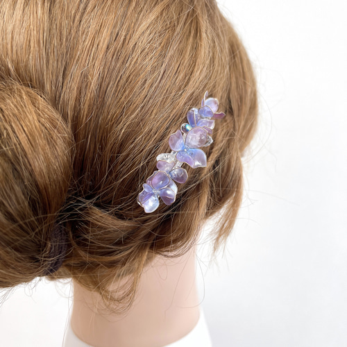 紫陽花 バレッタ h4001 バレッタ Cuore 通販 17842340｜Creema(クリーマ)