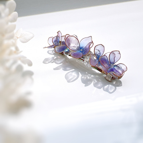 紫陽花 バレッタ h4001 バレッタ Cuore 通販 17842340｜Creema(クリーマ)