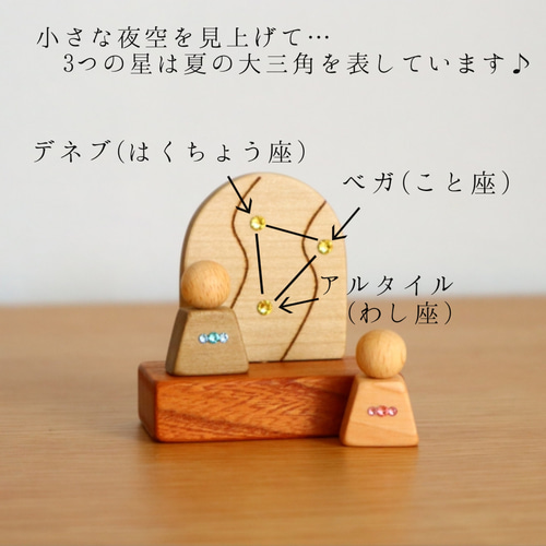 ちょこんと小さな七夕飾り〜7月〜 ＊受注制作 木製インテリア