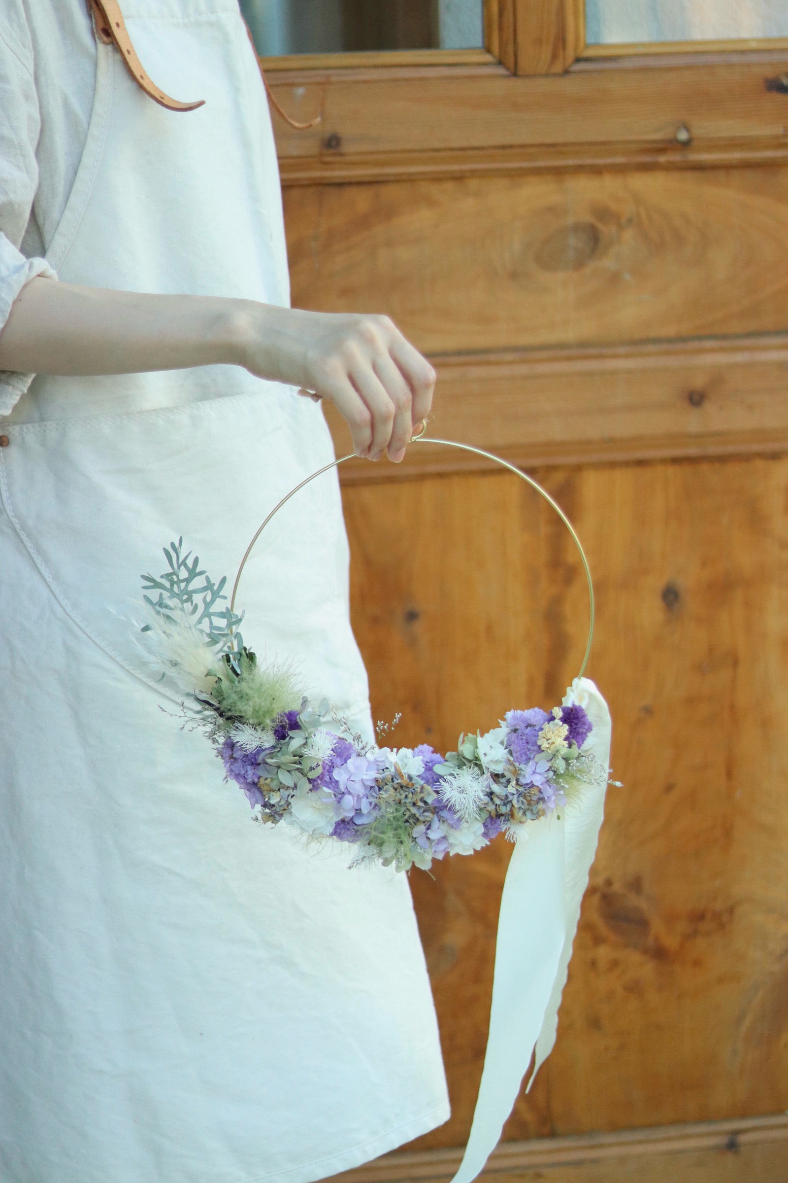 ワイヤーリース　【夏の誕生花2025】