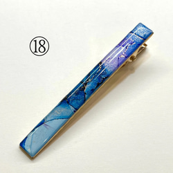 【1点もの】アルコールインクアートのヘアクリップ　【縦76mm×8mm】 20枚目の画像