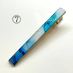 【1点もの】アルコールインクアートのヘアクリップ　【縦76mm×8mm】 9枚目の画像