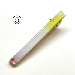 【1点もの】アルコールインクアートのヘアクリップ　【縦76mm×8mm】 7枚目の画像