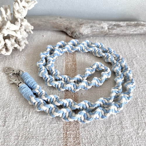 新色♡軽量柔らかꔛ携帯ショルダーストラップ・スカイブルー・スマホ  