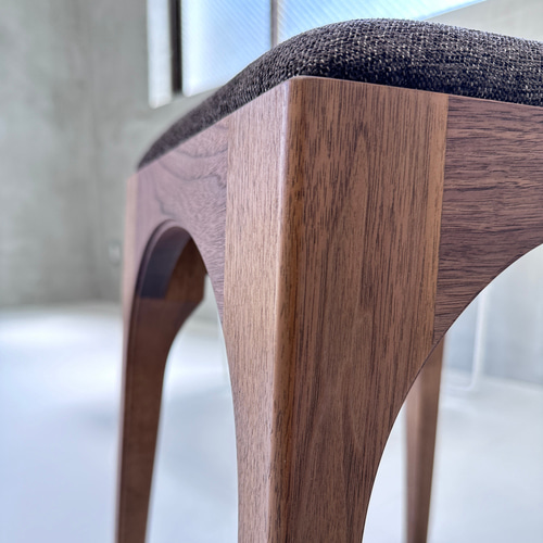 木製スツール 【Arch(アーチ)｜無垢ウォールナット材】カラー20色 天然