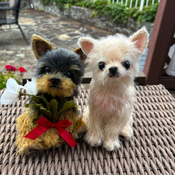【ハンドメイド】ヨークシャテリア風　子犬のテディドッグ テディドッグ】ヨークシャテリア ※モヘア生地はプラス価格です