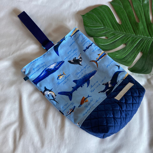 オーダーOK】入園入学シューズケース上履き袋リバーシブル上靴☆47海の