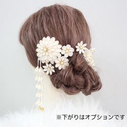 受注制作】つまみ細工 結婚式 成人式用髪飾り 成人式 髪飾り 和装 白