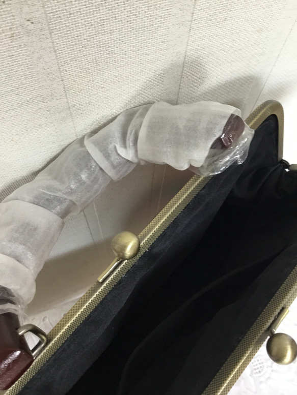 花ぷらら・ハンドメイド・リメイク・帯・カバン・がま口バック・木の