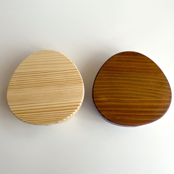 曲げわっぱ 木肌 弁当箱 ナチュラル おにぎり 小 400ml うるし まげわっぱ お弁当 ランチ 木製 かわいい 4枚目の画像