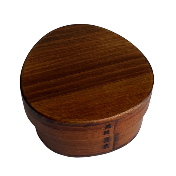 曲げわっぱ 木肌 弁当箱 ナチュラル おにぎり 650ml うるし まげわっぱ お弁当 ランチ 木製 かわいい 11枚目の画像