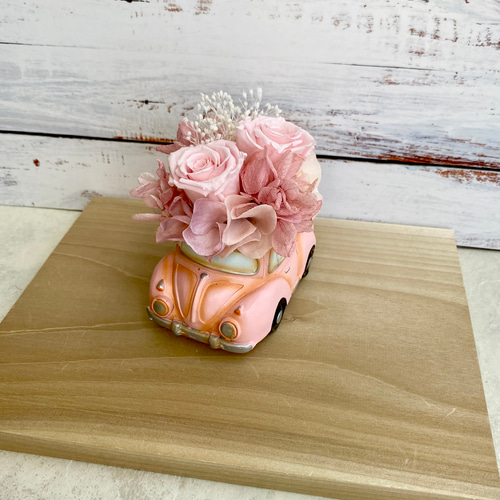 プリザーブドフラワー ミニカーアレンジ❣️ プリザーブドフラワー Ali