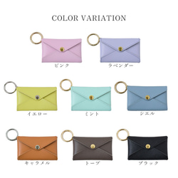 サフィアーノレザー カラビナ付きミニケース  本革  レザー 17枚目の画像