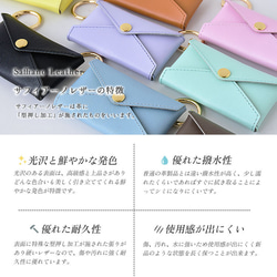 サフィアーノレザー カラビナ付きミニケース  本革  レザー 3枚目の画像