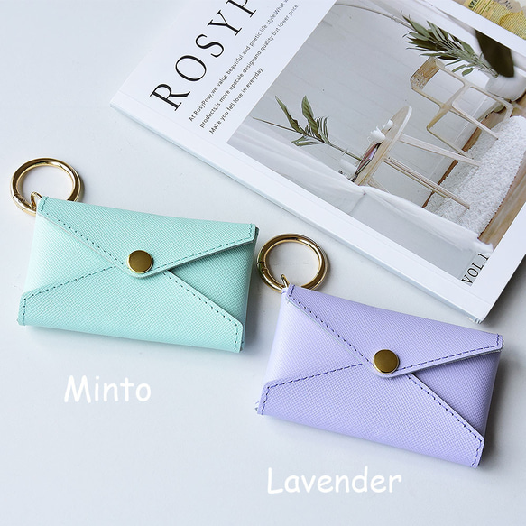 サフィアーノレザー カラビナ付きミニケース  本革  レザー 14枚目の画像