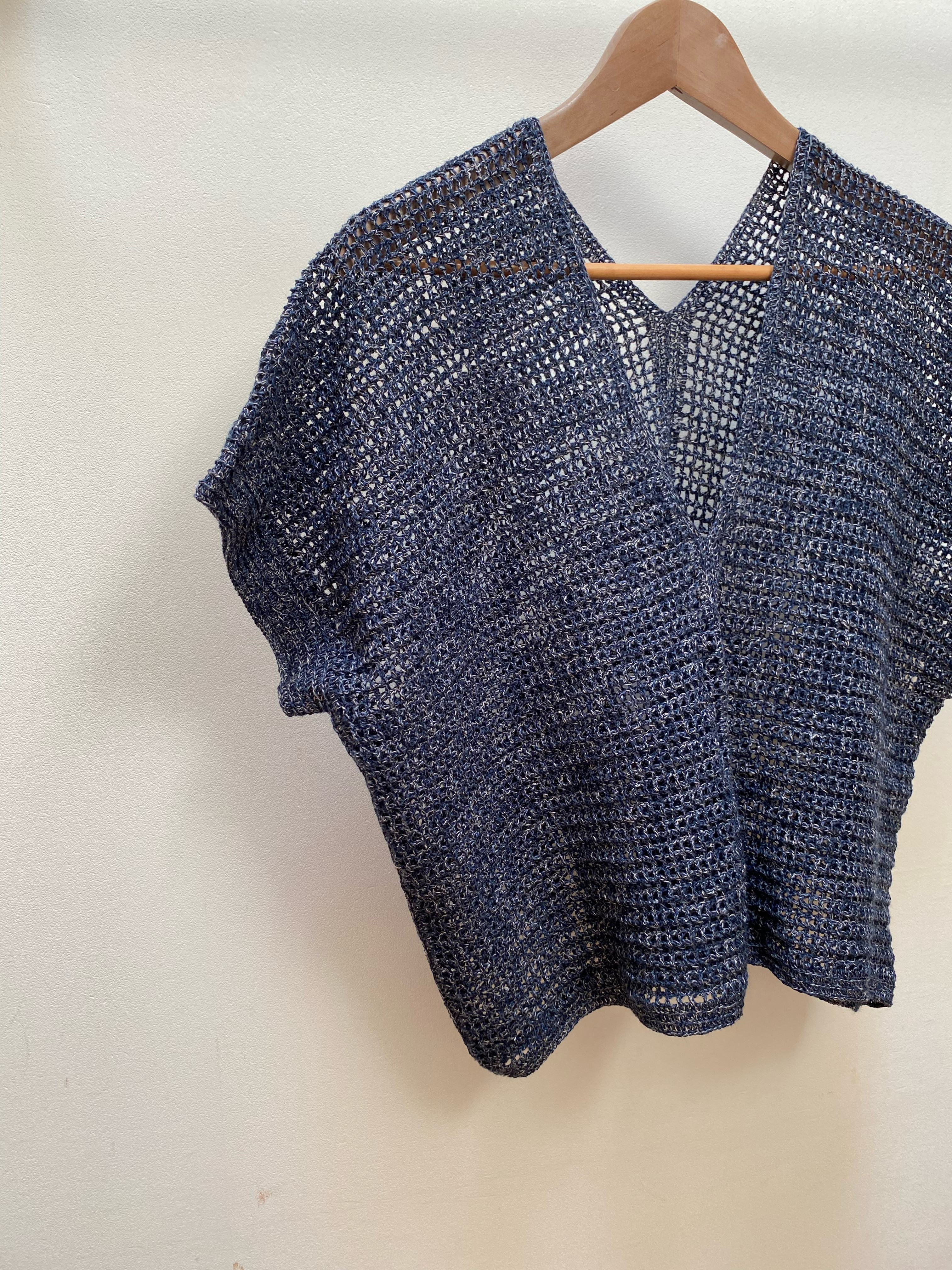 crochetニットベスト手編み