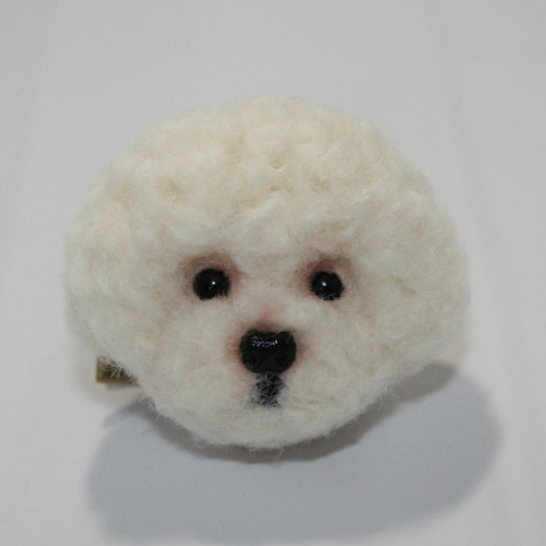 ハンドメイド】トイプードル ブローチ 羊毛フェルト （♡いつも