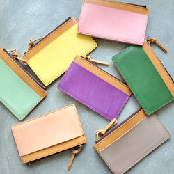 【ぽこぺん】ミニ財布 （ ターコイズ × フクシアピンク ） Appel Toi 財布 推し活 ボックスコイン3つ折財布 ミニ財布