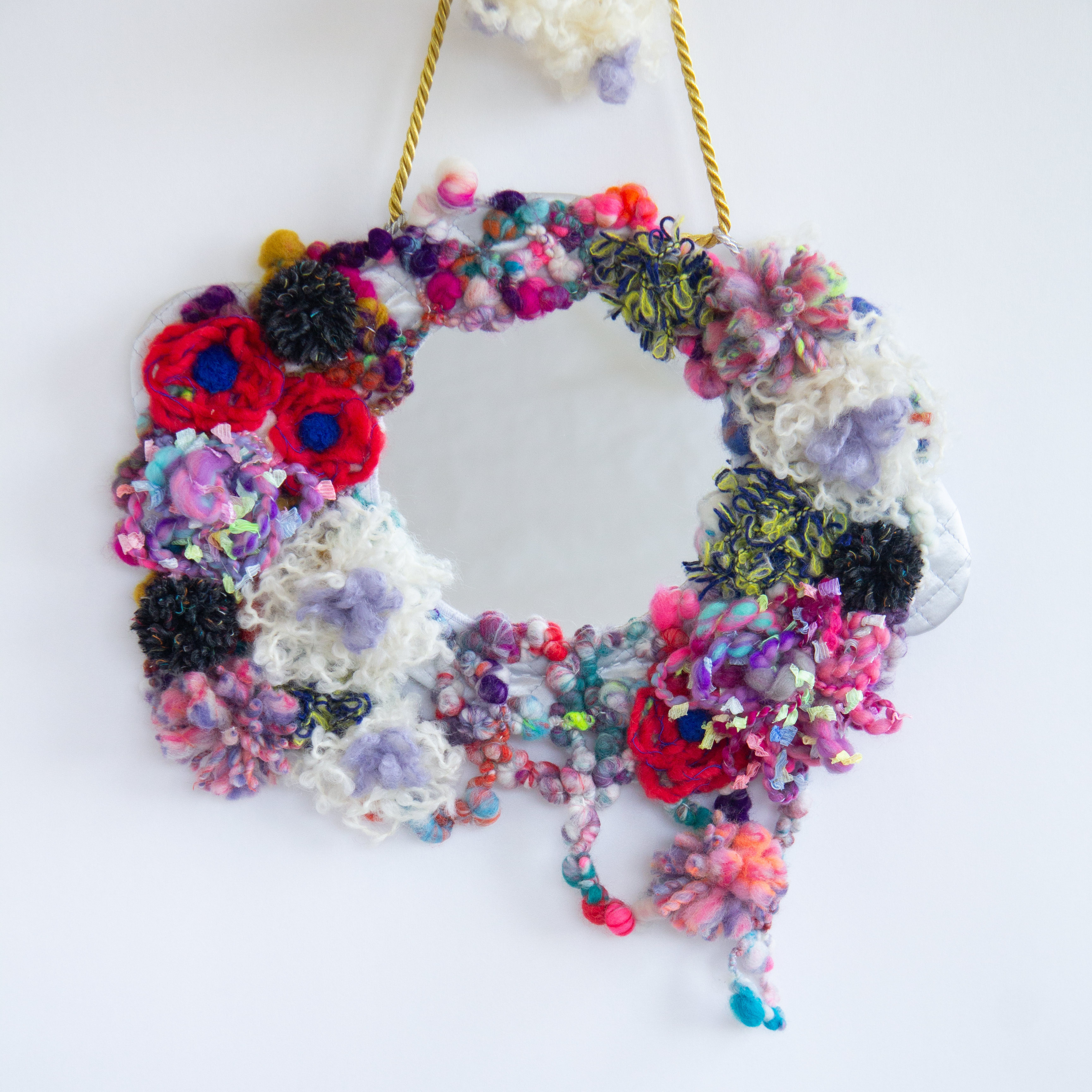 紫の花園ミラー【送料無料】