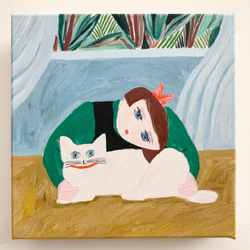 大好き』キャンバス イラスト 猫 ねこ イラスト torico 通販 17844462