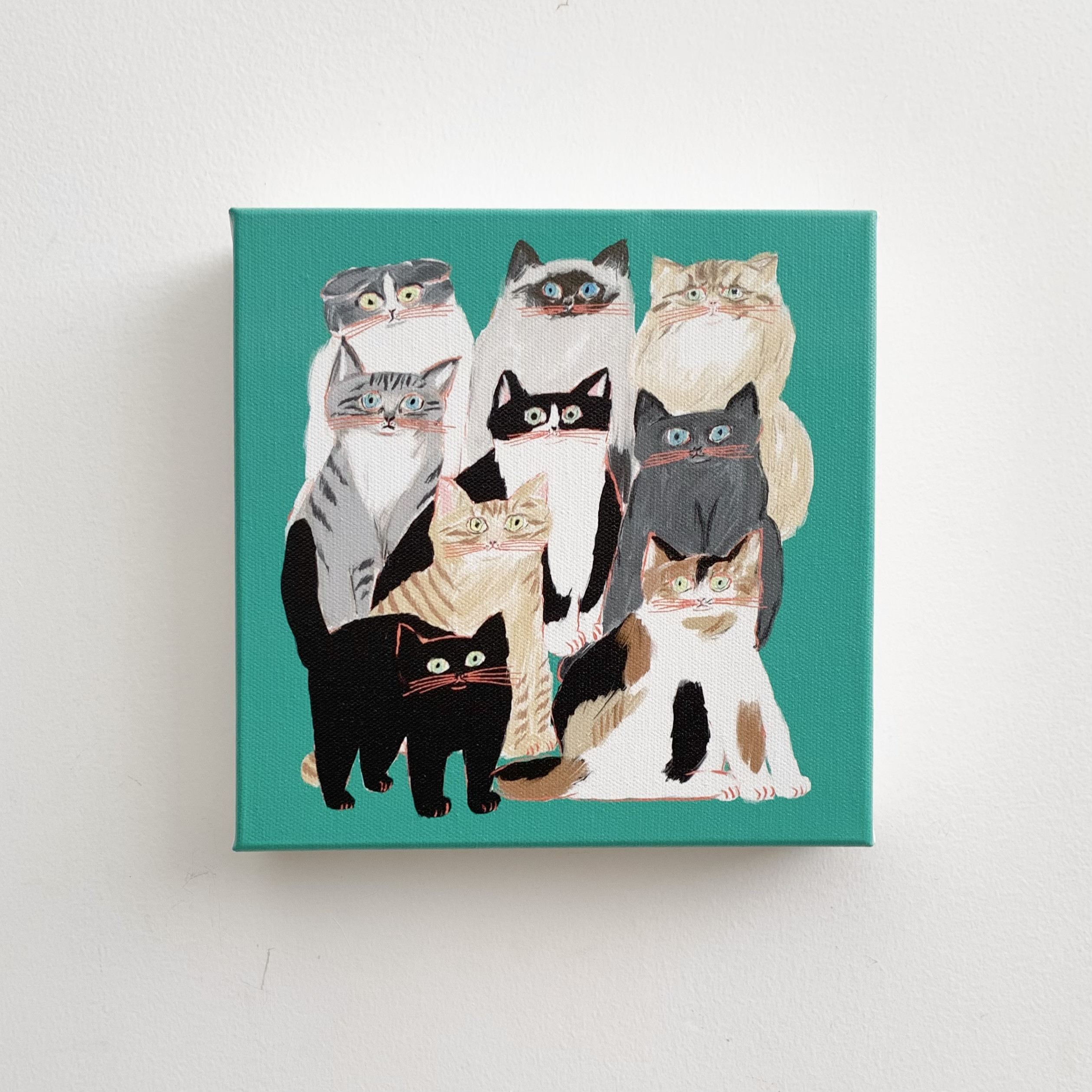 愛猫がキャラクターに！ SMサイズキャンバスの猫ポップアート
