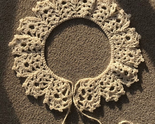 Z0220 手編み 飾り襟 毛糸の付け襟 襟飾り ハンドメイド 雑貨 その他