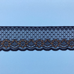 黒レース(金刺繍入り) ＠50cm/￥ #2500G レース Madame Emiko 通販