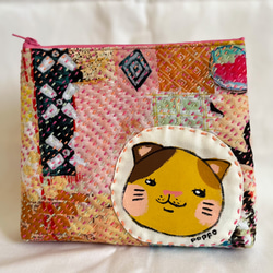 囍】デニム リメイク 刺繍 ショートパンツ いきもの画家POPPO