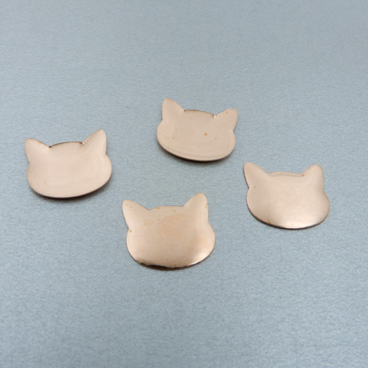 純銅板【ねこ（顔）】七宝焼き《K72-033》 その他素材 Sippou Japan