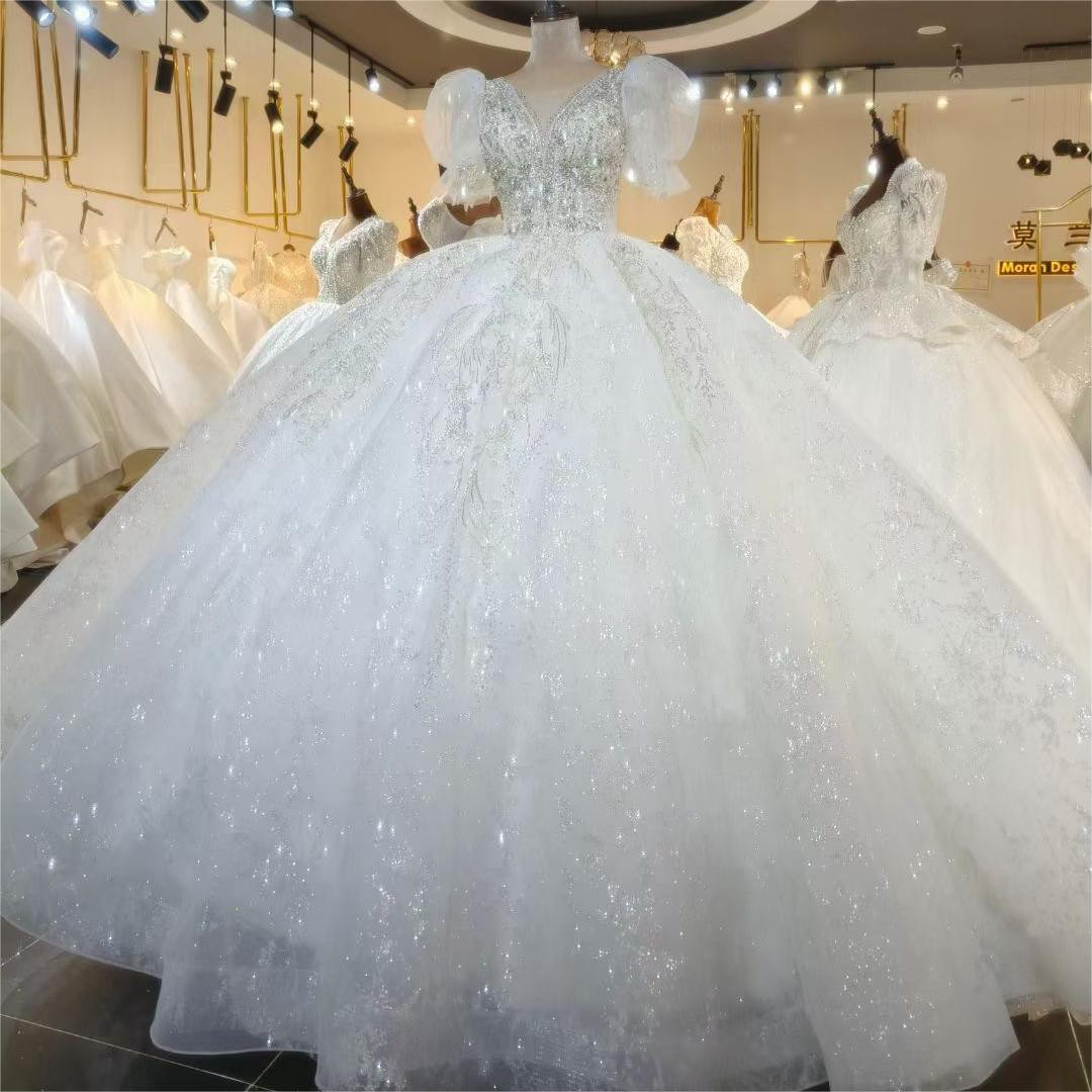 爽やかで優しいブルー オフショルダー サッシュベルト フランス風 花嫁  