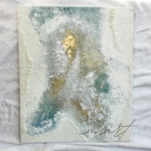 空と海の溶け合う場所 45.5×38cm アート ホワイト ブルー ホテルライク