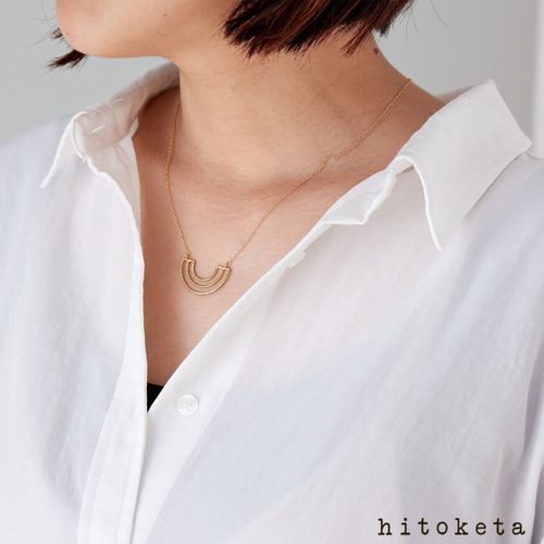 夕日の真鍮ネックレス ネックレス・ペンダント hitoketa 通販 夕日の真鍮ネックレス ネックレス・ペンダント hitoketa 通販