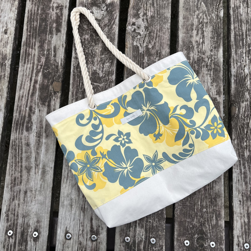 ロープハンドルの帆布トートバッグ トートバッグ lino_bobbin